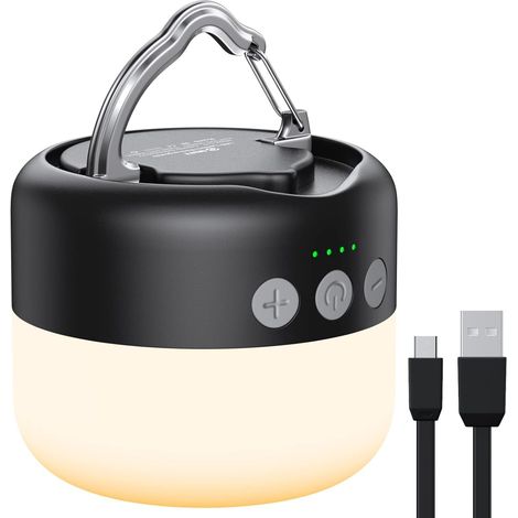 Veilleuse lanterne camping 1000LM rechargeable, ampoules LED suspendues, lumière de tente, lampe d’urgence, extérieur, randonnée, batterie, éclairage (1/5)