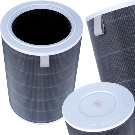 Ersatzfilter 360° Zylindrisch Kompatibel mit Mi Air Purifier 2/2S/3/3H/Pro/MAX – EPA E11 Aktivkohle Kokos, RFID, 293x200mm