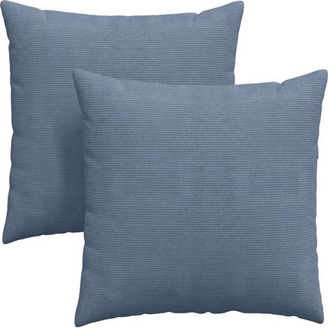 Maison Exclusive - Sofakissen 2 Stück Blau 80 x 80 cm Cordstoff