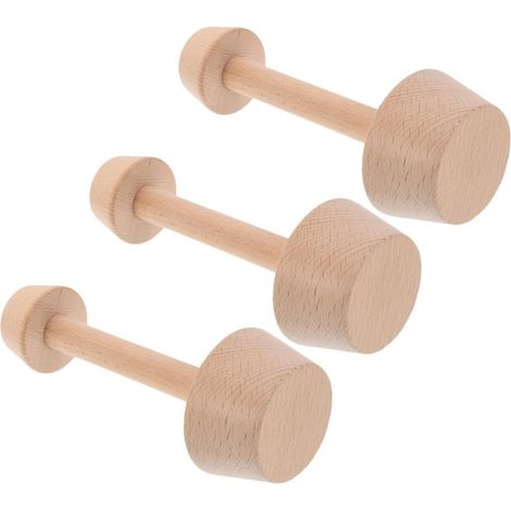 Ensemble de 3 presses à pâte en bois double face, grande taille, écologiques (1/4)