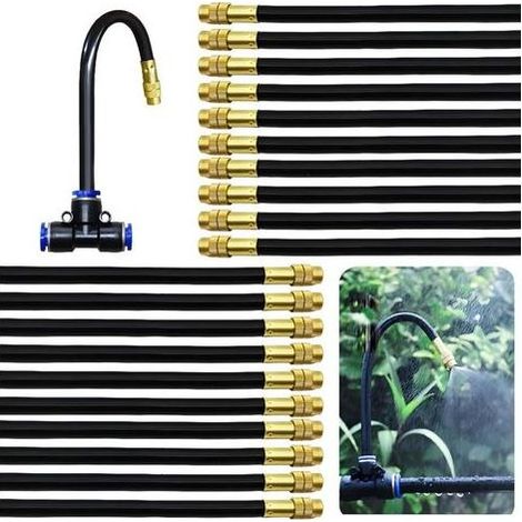 Sprühdüse, 20 Stück 8-mm-Bewässerungsdüse, verstellbare Kupfer-Zerstäuberdüse, geeignet für die Bewässerung von Gärten, Terrassen und Rasenflächen (1/4)