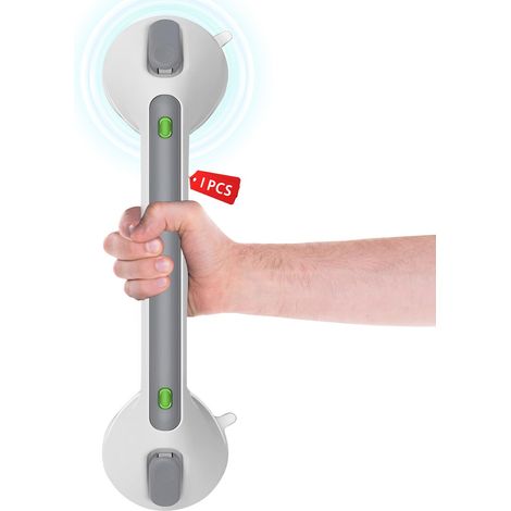 Poignée de Baignoire, 16in Poignée pour Salle, Barres d‘appui de Salle, Poignée de Douche, Poignée de Bain pour Personnes Âgées, Sans Perçage, pour Baignoire, Douche, Enfants et Seniors (1/5)