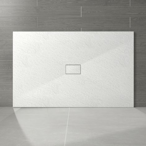 NRG 1700 x 1000mm White SMC Rectangle Slate Effect Bathroom Shower Enclosure Tray