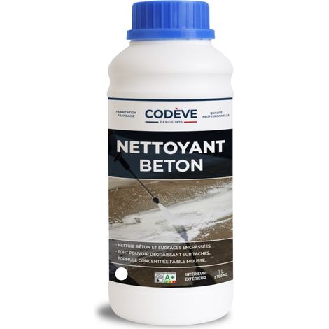 Nettoyant Beton - 1 L - Codeve Bois - Pour Nettoyer Une Terrasse, Carrelage, Pavé, Pierre, Béton Ou Ciment.