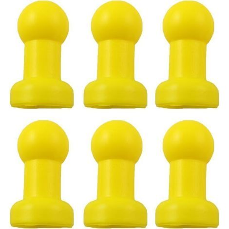 Lot de 6 embouts de poteau en acier pour trampoline, diamètre 25 mm, capuchons de protection en plastique pour balles, filet supérieur en forme de G, boîtier de protection pour cadre de lit en f (1/5)
