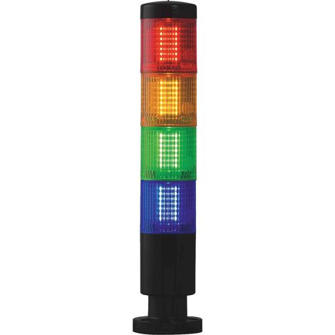 Colonnes lumineuses pré-configurées à LED Feu Fixe, Rouge / Vert / Ambre / Bleu, 24 V ( Prix pour 1 )