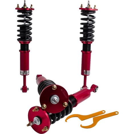 Kit de suspensión coilover, ajuste de amortiguación de 24 niveles, altura de conducción ajustable de 1 a 3 pulgadas, compatible con Lexus IS250 IS350 RWD, rigidez del muelle delantero 12 kg/mm, rigide (1/5)