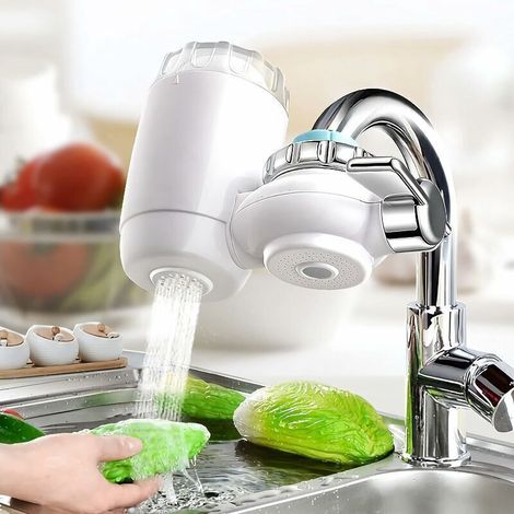 Sistema purificador de agua para grifo, filtro de agua para grifo de cocina, purificador de agua para grifo doméstico que elimina contaminantes dañinos, compatible con todos los grifos estándar, Versa (1/5)