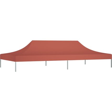 Toit de tente de réception, Toit de rechange pour tonnelle, 6x3 m Terre cuite 270 g/m² OIB1005E (1/5)