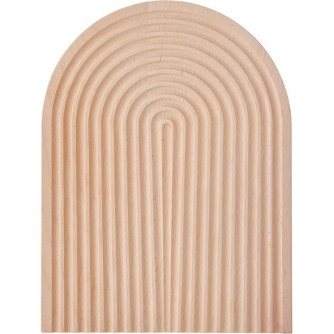planche à découper en bois de hêtre,2 en 1 planche à découper réversible et planche de présentation de forme géométrique pour le fromage,la charcuterie et les desserts 32cm (1/5)