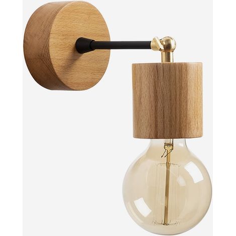Lámpara de pared de madera y metal Xanthos