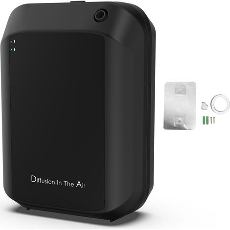 Diffusore d'aria intelligente Bluetooth da 150 ml con aromaterapia, oli essenziali, controllo tramite app, montaggio a parete per hotel e spa, nero. (1/5)