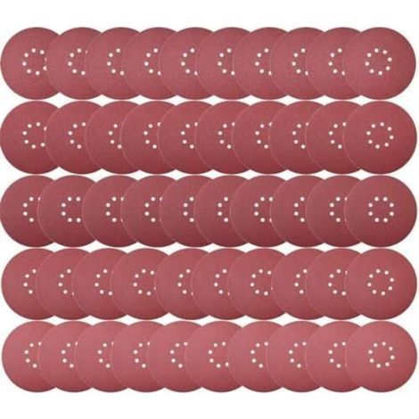 Disques de Ponçage 225 mm 50 Pièces Grain P40 8 Trous Disques Abrasifs 225 mm Ronds Papier Abrasif for Ponceuse pour Cloisons Sèches Ponceuse Girafe (1/5)