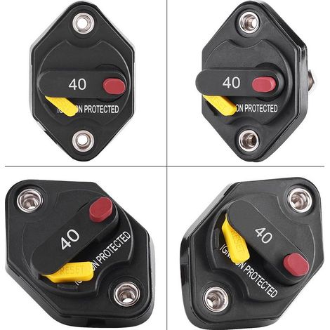 Disjoncteur manuel 40 Amp avec interrupteur et porte fusible étanche pour voiture et bateau (1/5)