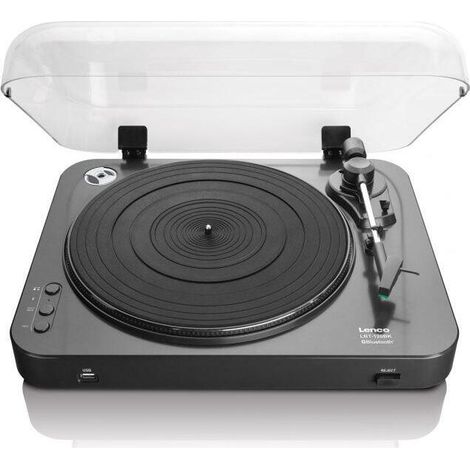 Lenco LBT-120BK tocadisco Tocadiscos de tracción por correa Negro Semiautomático