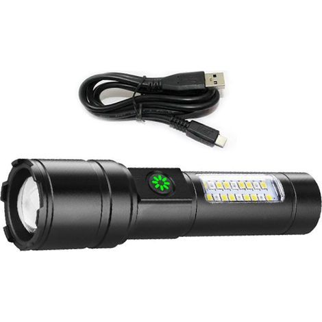 Lampe torche laser blanche de 100 000 lumens. rechargeable par USB. longue portée. idéale pour les situations d'urgence. (1/5)