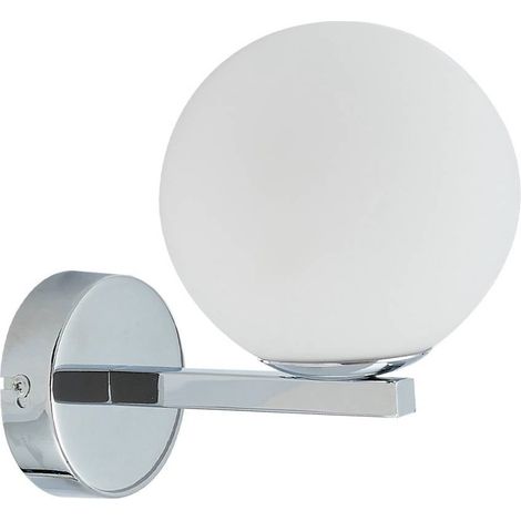 Lucande Lámpara de pared 'Bidolo' en Plateado Metal