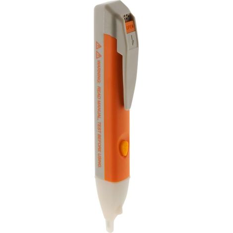 1 Testeur de courant, détection sans contact, alimentation 2 piles AAA, design compact orange, pour électricien et bricoleur (1/5)