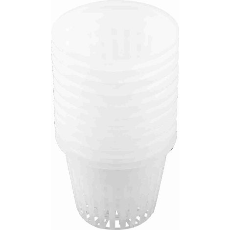 Filet de Pot en maille robuste, 10 pièces, panier de tasse, culture hydroponique de plantes, clonage blanc (1/5)