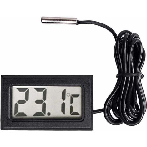 Thermometre Numerique - Sonde Acier Inoxydable - Plage -50 C a +110 C - Precision ±0 5 C - Affichage LCD - 1 Unite (1/4)