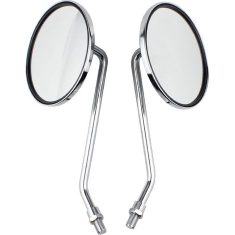 Kaelt - Sollbry retroviseur moto, 1 paire compatible pour la paire 10mm droit et gauche rétroviseurs universels de moto Rétroviseur rond pour motos, vélos de rue, VTT, véhicules tout-terrain et scoote (1/5)