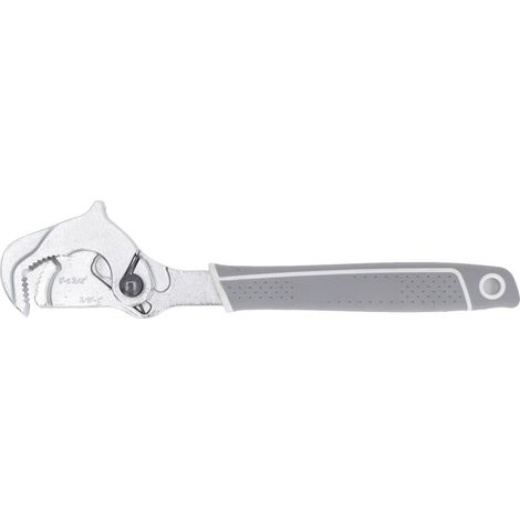 CléClé à tuyau auto-adjustable 12 pouces avec tête rotative 180° et libération rapide pour plomberie (1/5)
