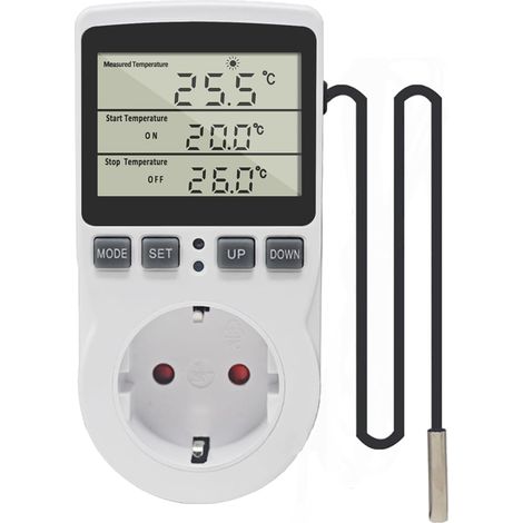 Termostato digital JSSEVN-220V para calefacción y refrigeración con sonda y pantalla LCD. (1/5)