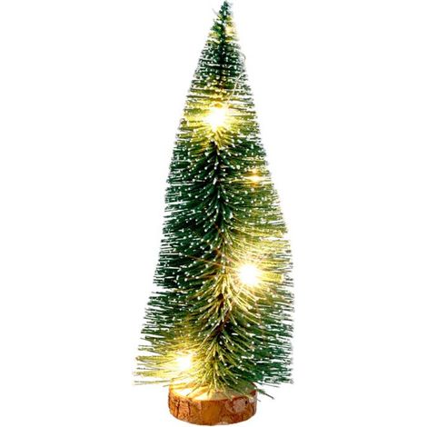 Deko Tannenbaum 21cm LED beschneit Weihnachtsbaum Weihnachtsdeko Tischdeko Baum (1/2)