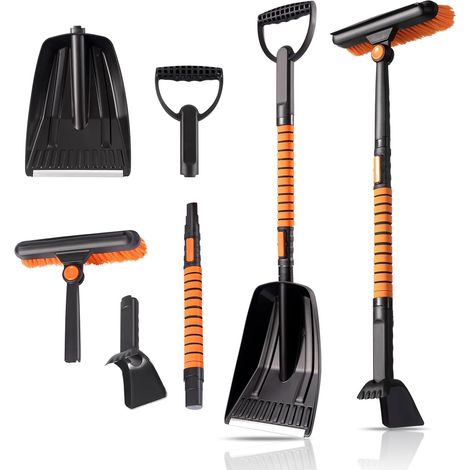 Pale regolabili 5 in 1, pala pieghevole rotante, spatola multiuso portatile di grande capacità per auto, campeggio e emergenza in giardino (5) (1/5)