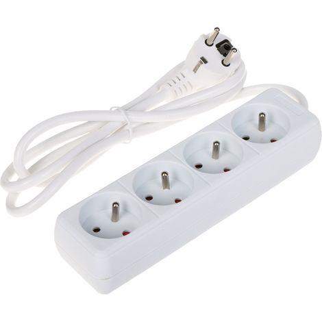 Regleta PR-1.5M-4G/W (4 enchufes) 1,3 m (1/3)