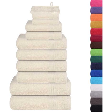 Ensemble de serviettes FROGN 12 pcs crème 360 g/m² (1/5)