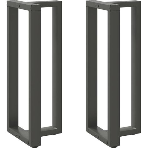 Bartischbeine T-Form 2 Stk. Anthrazit 40x35x(100-101) cm Stahl