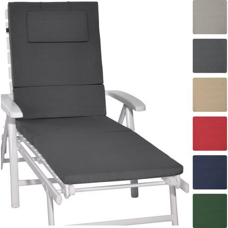 Beautissu – Coussin bain de soleil 200x60x5cm – Housse lavable en tissu 180g/m² – Remplissage en mousse polyuréthane – Fixation facile avec velcro
