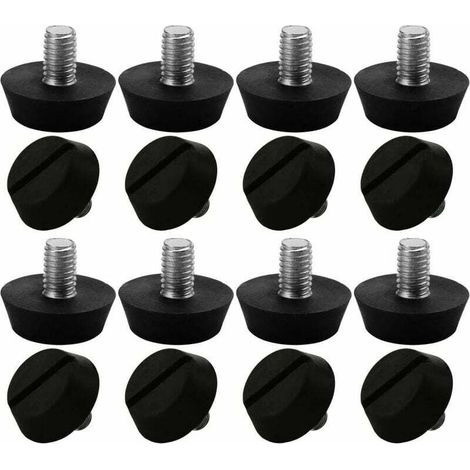 16 pièces de pieds de meubles réglables, plaque de nivellement, base pour pieds de table ou de chaise, protection de sol réglable M6 x 10 x 20 mm (1/5)