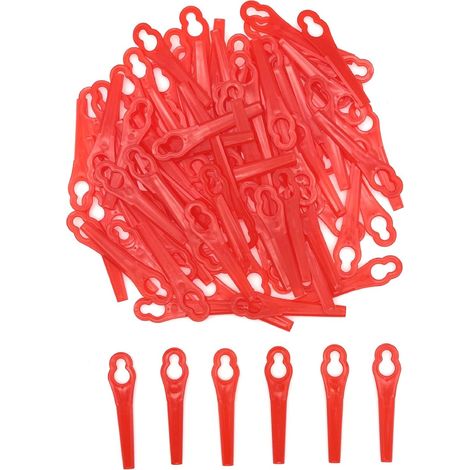 100 Pcs 83mm Cordless 83mm Plastic Trimmer Blades 83mm Lawn Mower Trimmer Blades Replacement Blades Garden Mower Blades (1/5)