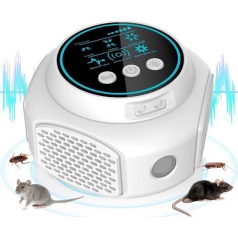 Ultrason Souris et Rats Puissant, 360° Répulsif rongeurs à Ultrasons 3 Modes Anti Souris Répulsif Souris, 300 M² Large Portée Ultrasons Anti Rongeurs pour Souris Rat Araignée Moth Fourmi