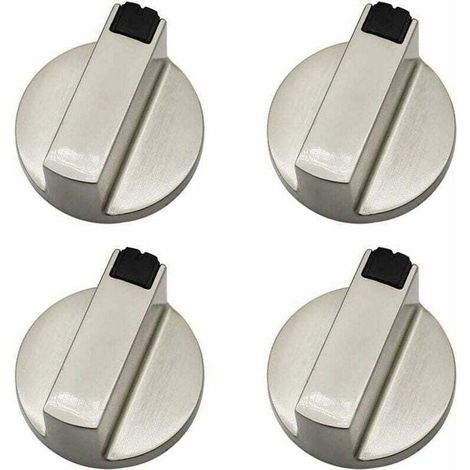Metall-Bedienknöpfe für Herd und Backofen – 4er-Pack, 6 mm – Kompatibel mit Gas- und Elektrokochfeldern – Einfache Montage – KZQ