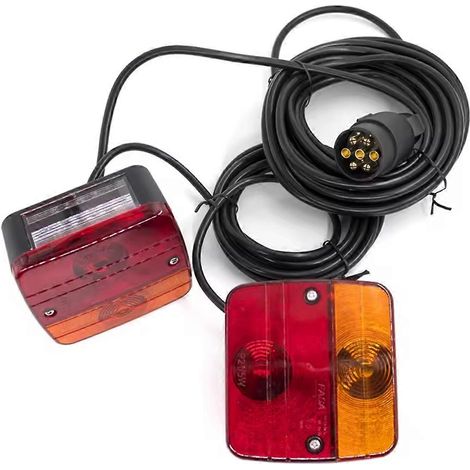 universelle 12V-Kombinationsrückleuchte für Anhängerbetrieb, 10 m, LED, Anhängerbremsleuchte, 7-polig, Kennzeichenhalterung (1/5)