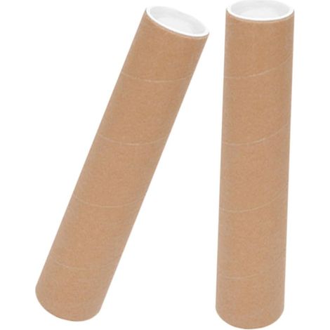 2 pièces Tube de Rangement Carton Épais avec Bouchons Tube Postal Robuste (1/5)