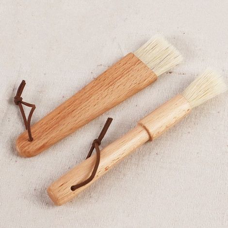Ölpinsel für die Küche, Backpinsel mit Holzgriffen, Backutensilien, Küchenbürsten, Backformen – 2-teilig (1/5)