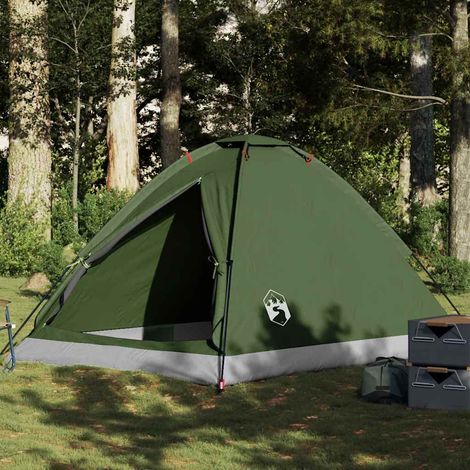 vidaXL Tente de camping à dôme 4 personnes vert olive imperméable (1/5)