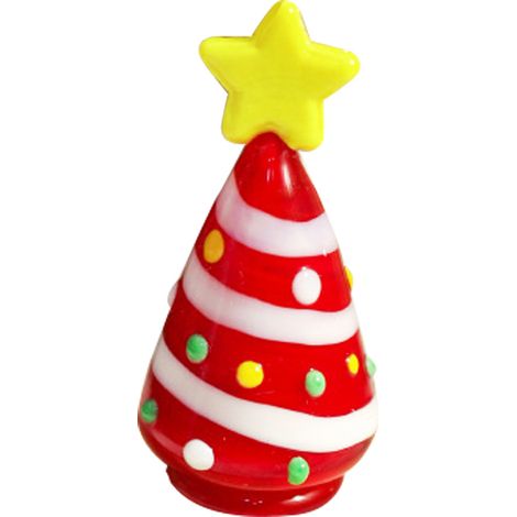 Adorables figurines miniatures de sapin de Noël en verre, ornements artisanaux pour la maison et la table, petits cadeaux de Noël (1/5)