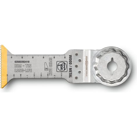 FEIN Sägeblatt E-Cut Bi-Metall mit TiN-Beschichtung, Länge 78 mm, Breite 42 mm, VE 3