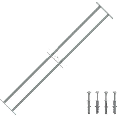 Grille réglable de sécurité de fenêtres et 2 barres 1000-1500mm (1/4)