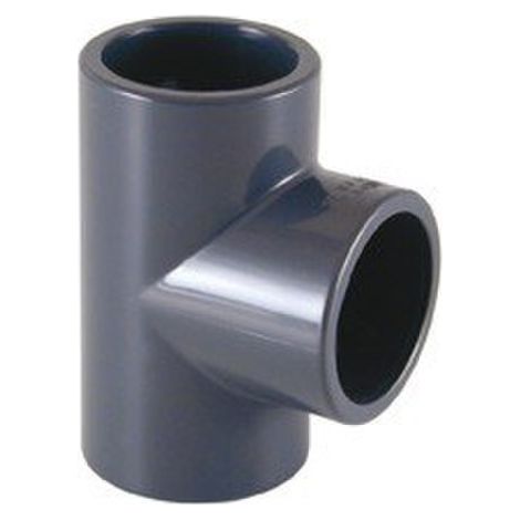Conexiones PVC, T de PVC 25mm PN16 para sistemas de tuberías