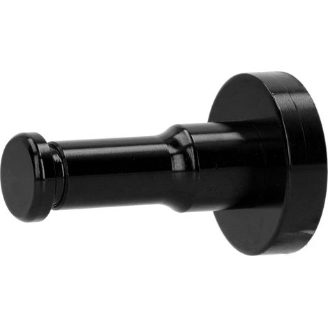 Retro-Badezimmerhaken aus Aluminium, Handtuchhaken, robuster Wandgarderobenhaken für Balkon und Küche, Schwarz (1/5)