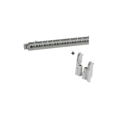 Legrand - Fixation + Support de borniers vide - Pour Coffret Plexo3 - 1/2R - 18M - 50 Trous - Ru00e9f. : 404821+001972 (1/4)