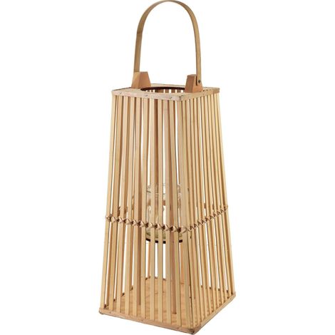 no-name LUCIE NATURAL lampe osier tons chauds 23x23x48 cm (1/3)