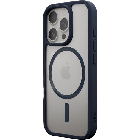 Funda protectora transparente iLera Go ColorAnt en azul para iPhone 16 Pro Max