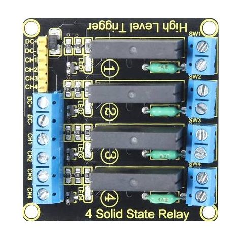 Joy-iT SBC-SSR01 módulo relé negro para electricidad
